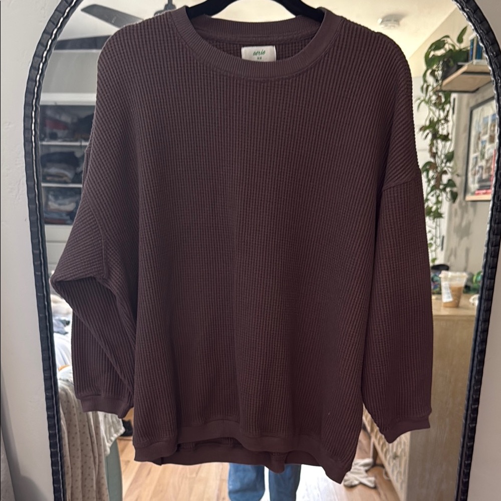 Women’s Waffke knit mauve sweatshirt